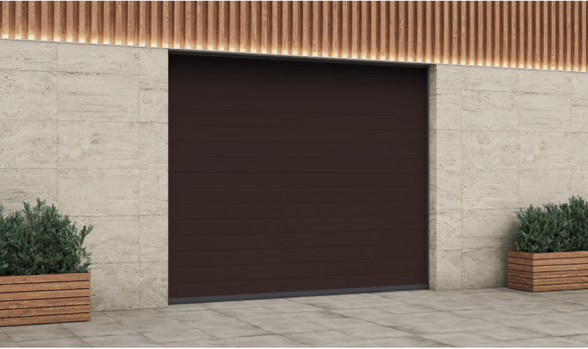 ворота АЛЮТЕХ Цвет ворот - Шоколадный