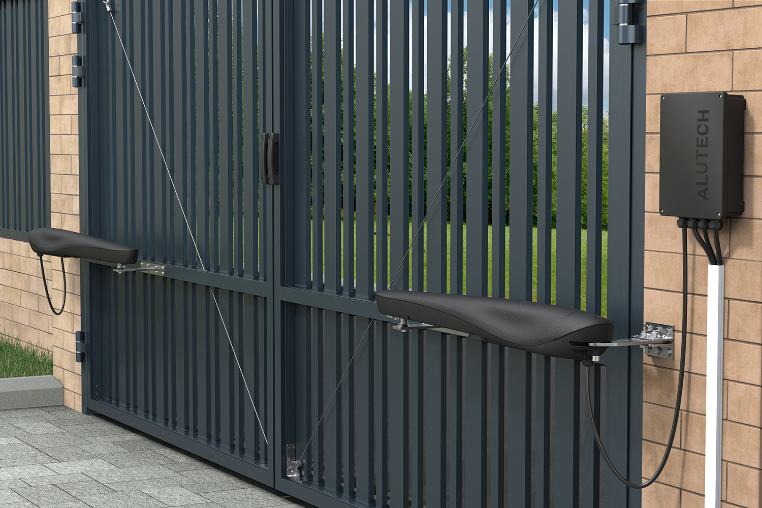 Комплект приводов для распашных ворот ALUTECH AMBO AM-5000KIT