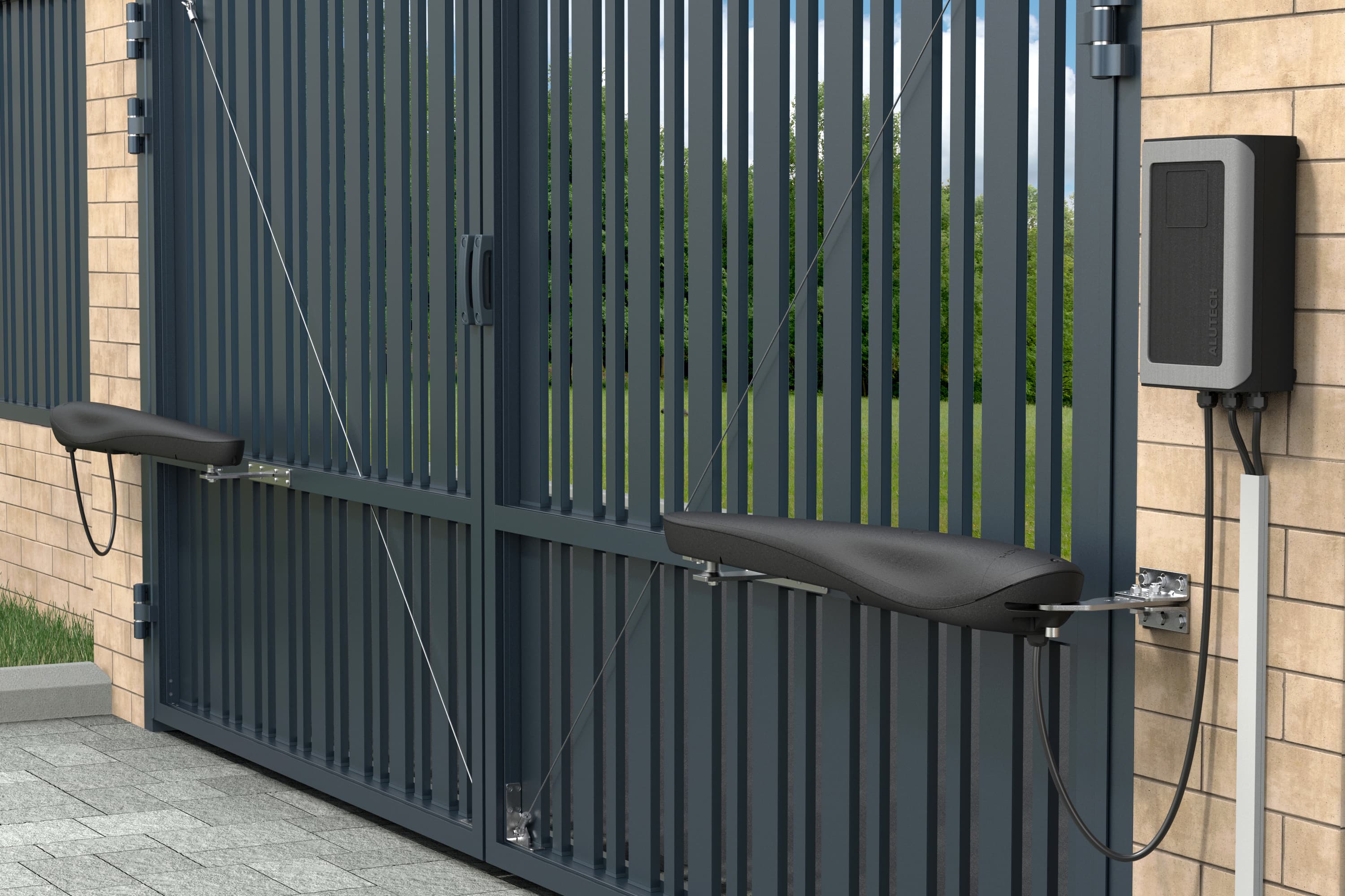 Комплект приводов для распашных ворот ALUTECH AMBO AM-3000KIT