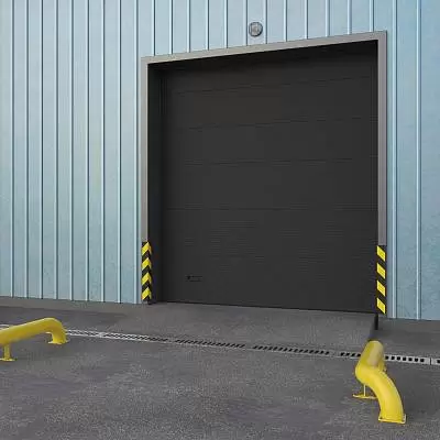 Автоматические ворота для СТО и автосервисов серии ProPlus Промышленные ворота цвет серый антрацит