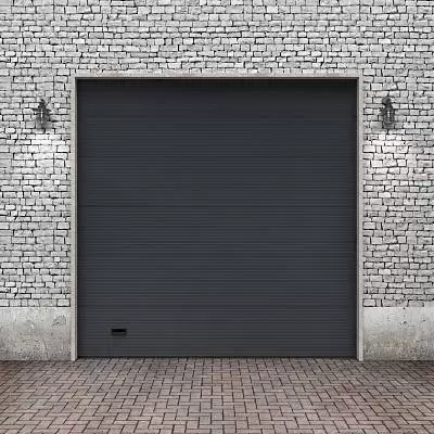 Секционные ворота для автомойки серии ProPlus Промышленные ворота цвет серый антрацит